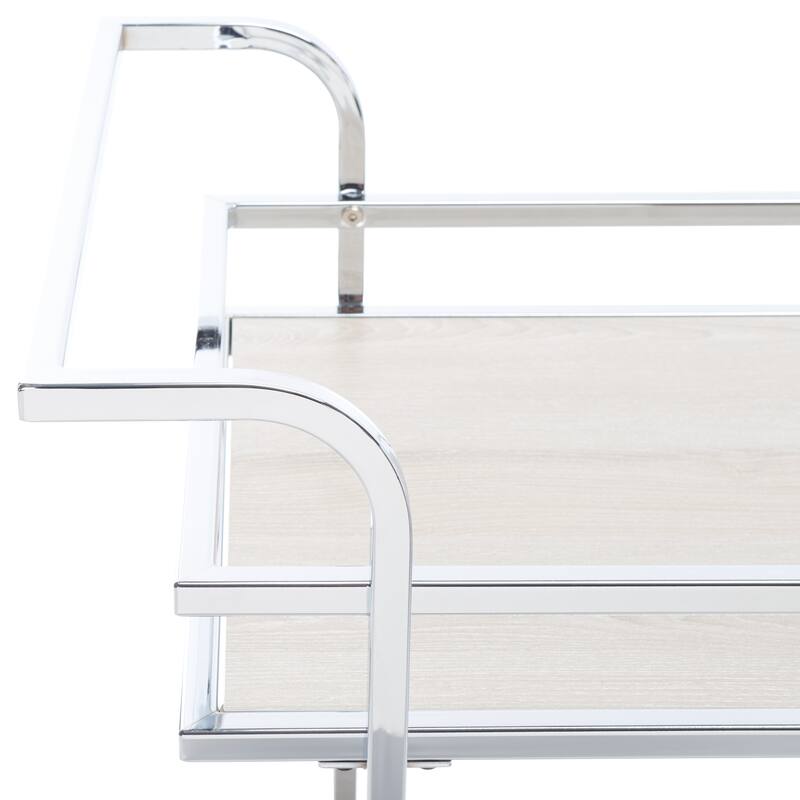 SAFAVIEH Wilma 2-Tier Bar Cart with Handles - 30" L x 18" W x 33" H - 30"Wx18"Dx33"H
