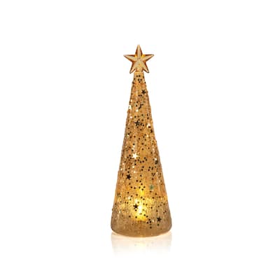 Twinkle LED Deco Christmas Trees, Set of 2