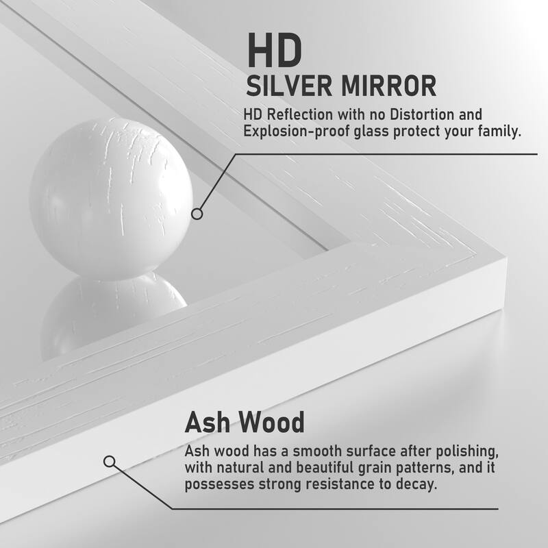 Rural Style Wall Mirrors Farmhouse Bathroom Mirrors Barn Mirror Vanity Mirror with Wood Framed(1 Piece)