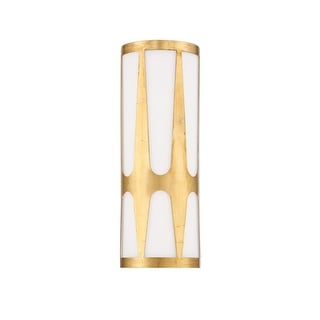 Royston 2 Light Antique Gold Wall Mount - 6.75'' W x 17.75'' H x 3.375'' D