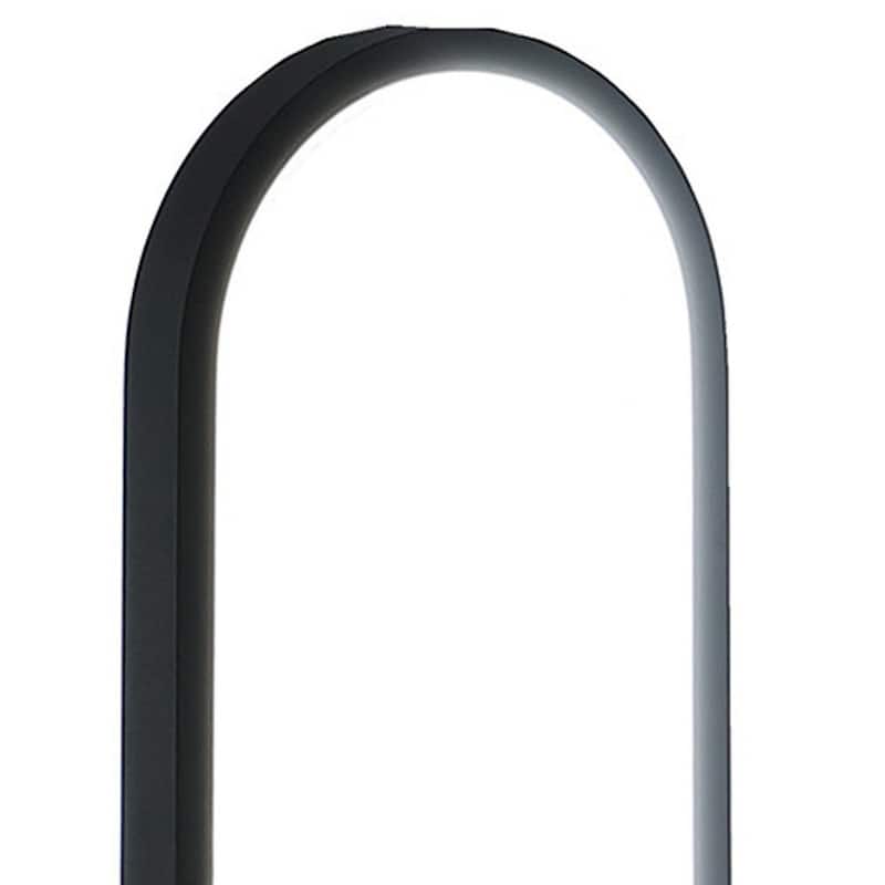 Black Metal LED Desk Lamp with Oval Shape and In-Line Switch - 6.25” x 6.25” x 14” (D x W x H)