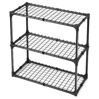 3-shelf Wire Rack(1 Pack), Versatile Design Heavy Duty Storage Shelf