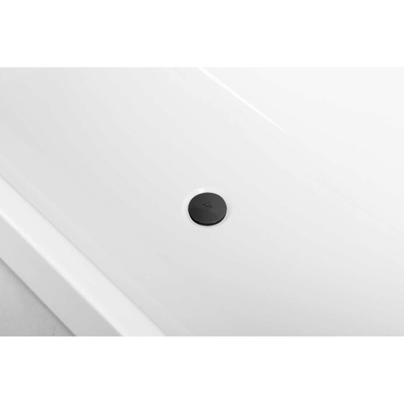 Edward Soaking Diamond Style Bathtub in Glossy White