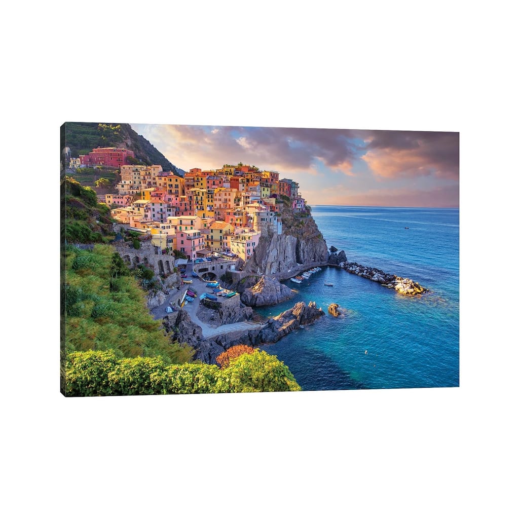 iCanvas "Summer Dream in ManarolaCinque Terre, Italy" by Susanne Kremer Canvas Print