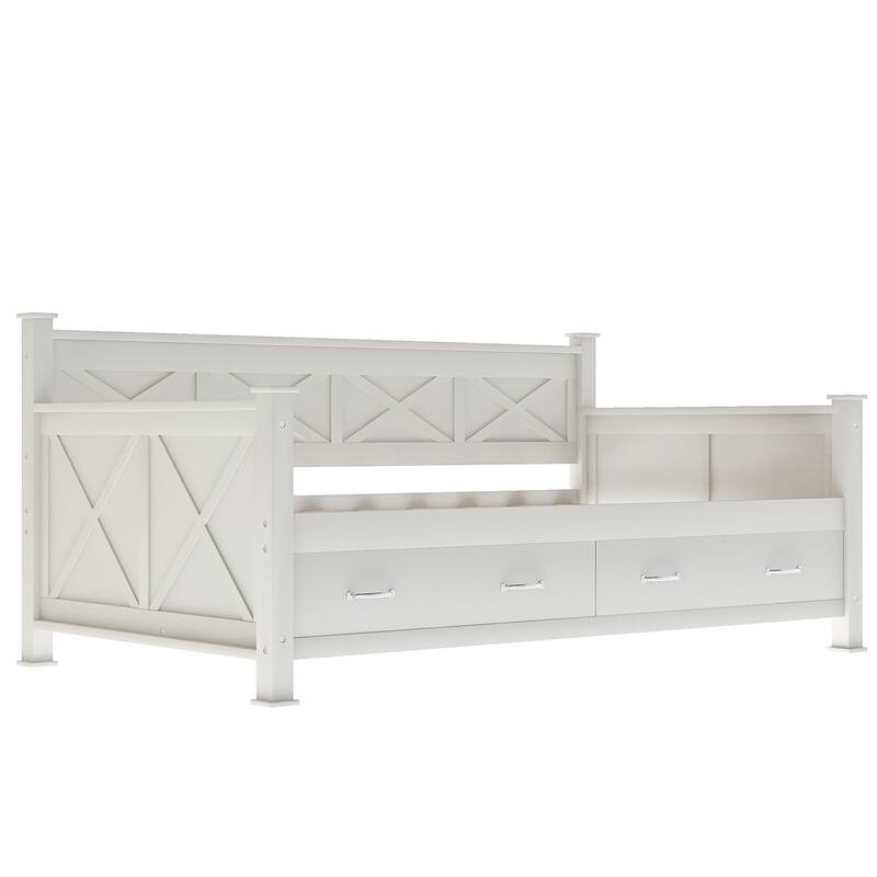 Twin Size Wooden Modern and Rustic Casual Style Daybed