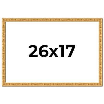 26x17 Frame Gold Real Wood Picture Frame Width 1 inches | Interior