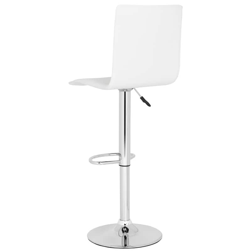 SAFAVIEH Kristi White Adjustable 23-30-inch Swivel Bar Stool - 16.1" x 19.3" x 37.8" - 17Wx19Dx44H