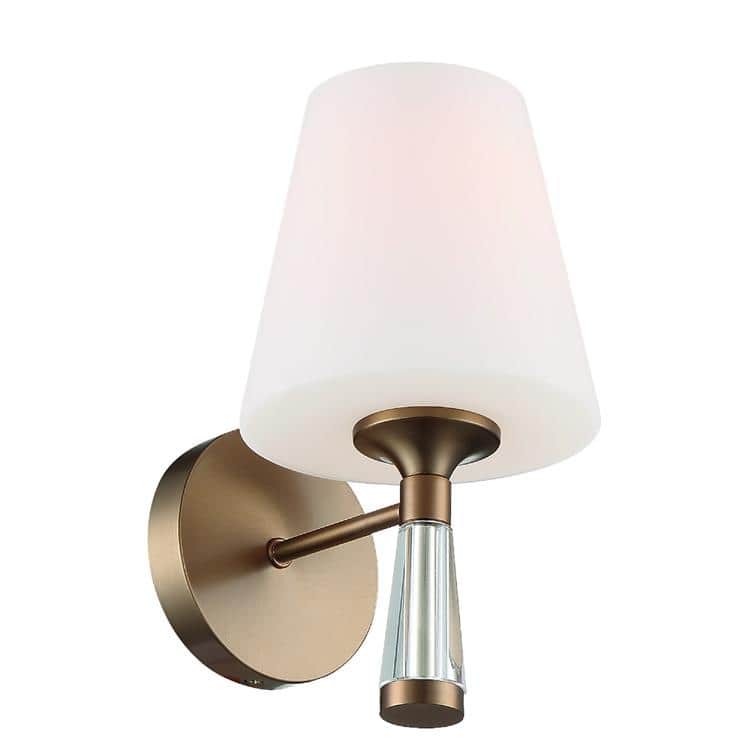 Ramsey 1 Light Vibrant Gold Wall Mount - 6'' W x 10.5'' H x 7.5'' D - 6'' W x 10.5'' H x 7.5'' D