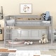 preview thumbnail 3 of 26, Twin Size Wood Low Loft Bed With Convertible Ladder for Home