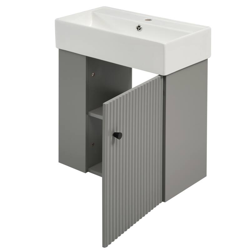 21.6 inch Modern Floating Bathroom Vanity