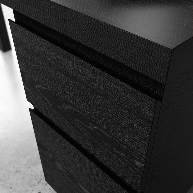 Wood L-Shaped Desk with Lightweight Design, Brown