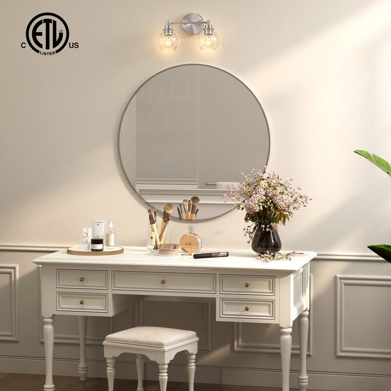Dimmable Bathroom Vanity Light Globe Glass Shades