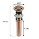 preview thumbnail 4 of 14, Pop-up Bathroom Sink Drain With Overflow