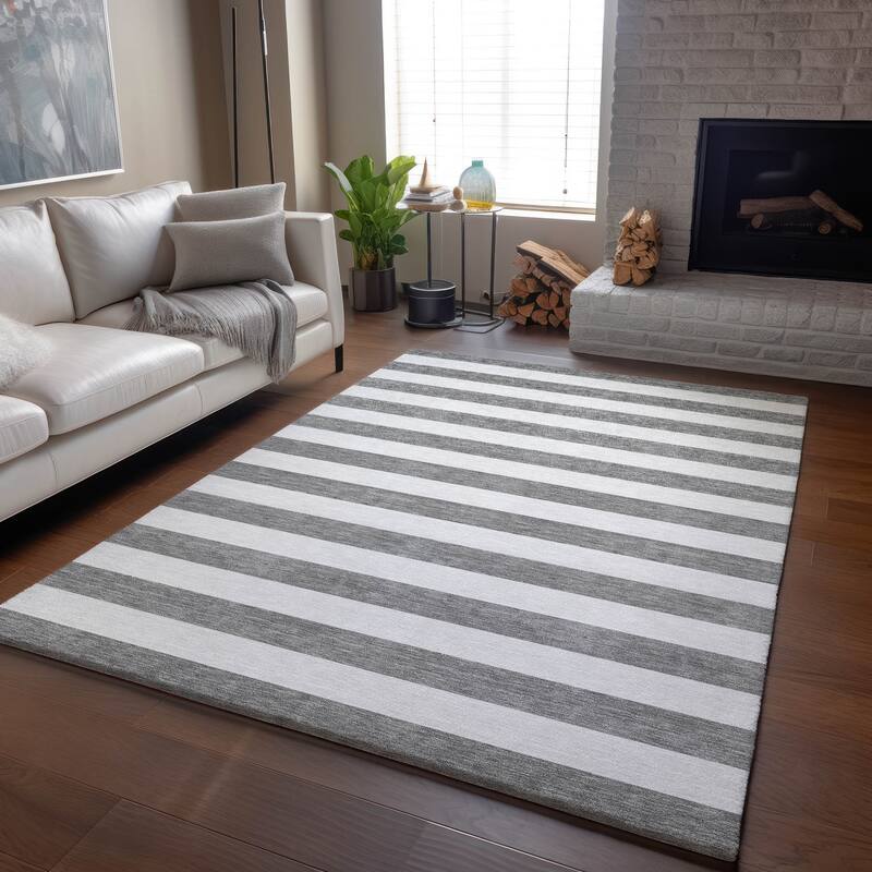 Premium Washable Super Soft Cabana Stripe Mayfield Rug