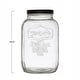 preview thumbnail 3 of 1, 1 Gallon Glass Jar with Black Metal Lid