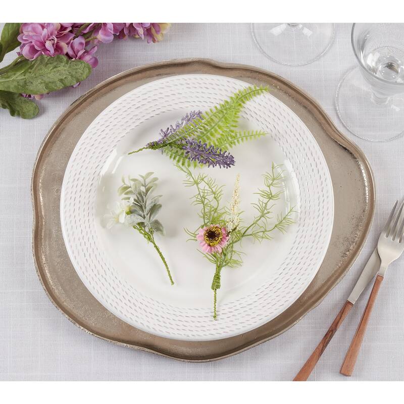 Dinner Napkin Picks With Floral Design (Set of 12) - Set of 12 pcs