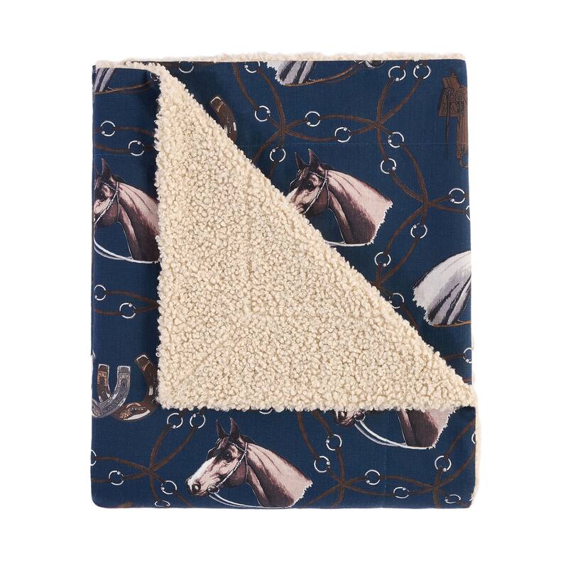 Tasha Polizzi for Paseo Road Western Design Teddy-Backed Bouclé Plush Throw, 50" x 60"