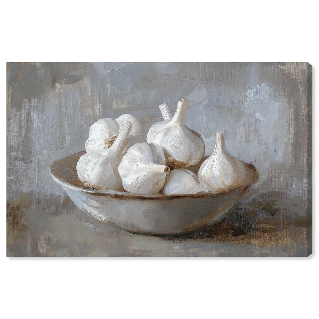 Garlic Bowl Canvas by Art Remedy, Gallery Wrapped