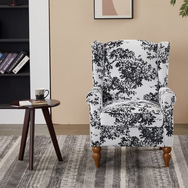 Arm Chairs Wingback Chairs with Solid Wood Coffee Table, Reading Chair