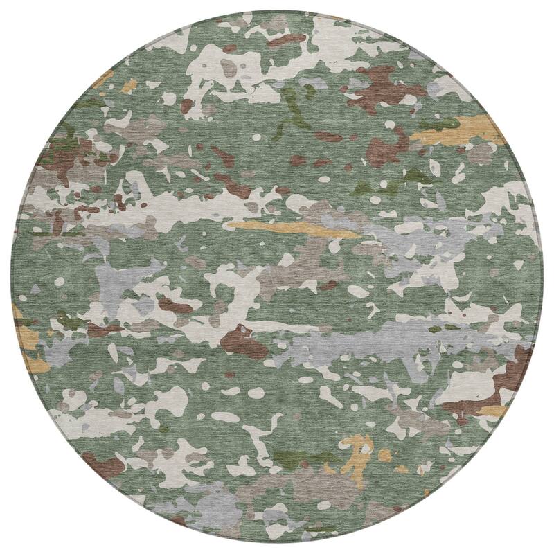 Machine Washable Indoor/ Outdoor Modern Calhan Chantille Rug