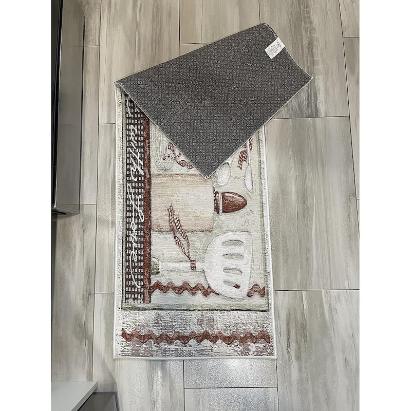 SussexHome Non-skid Ultra-thin Blended Runner Rug - 20" x 59"