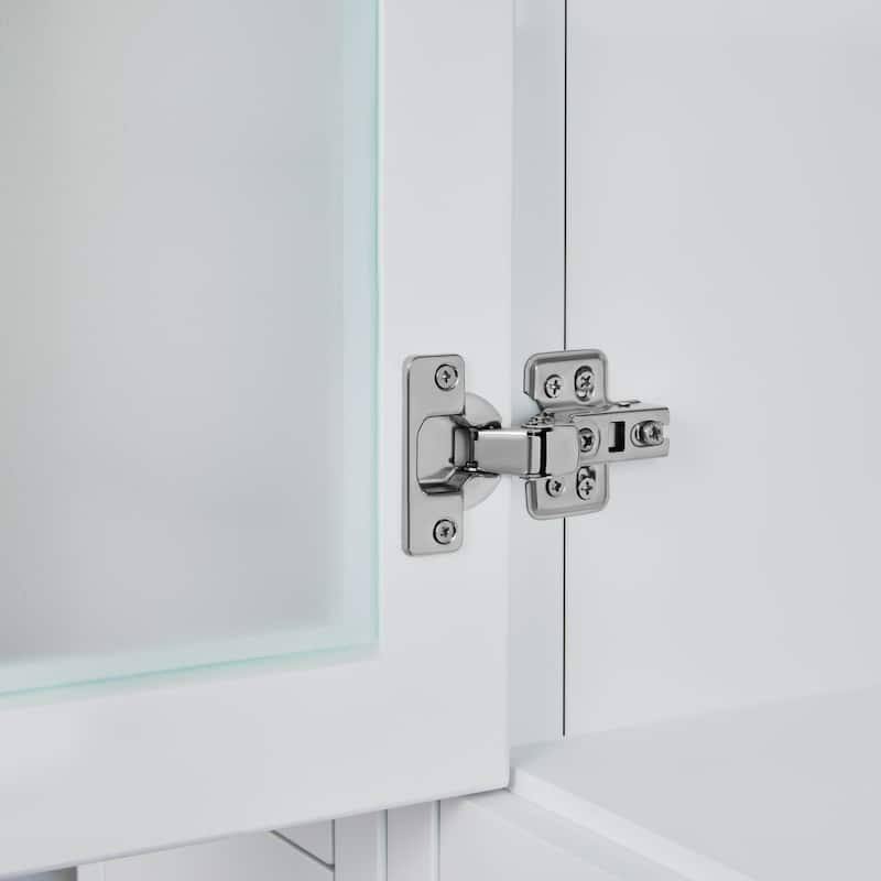 Vanity Art 84" Double Sink Bathroom Vanity Set with Engineered Marble Top and Free Mirrors