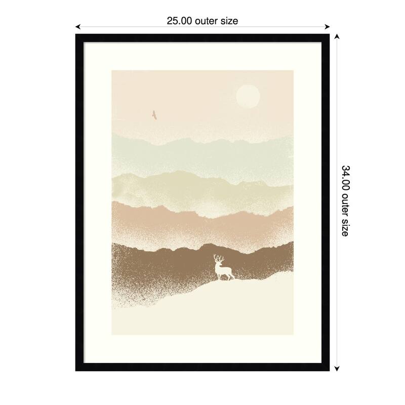 Quietude No. 2 by Florent Bodart Wood Framed Wall Art Print - Svelte Noir Black - Wood - 25 x 34 in - Black