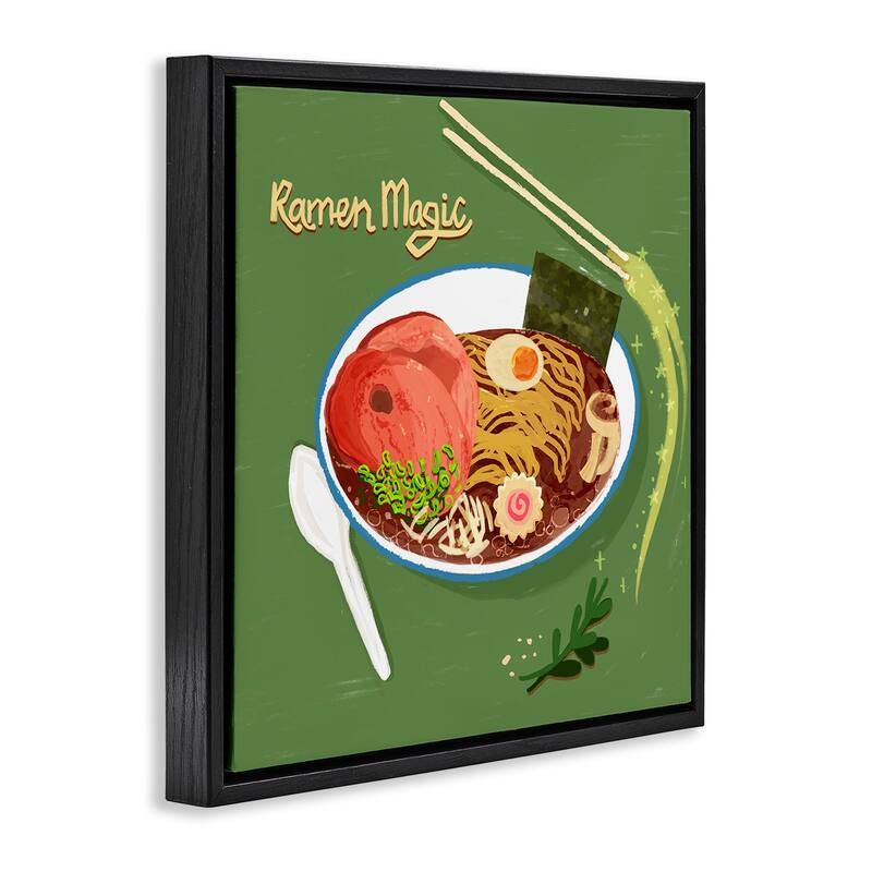 Stupell Ramen Magic International Meal Framed Floater Canvas Wall Art Design By Juliet Rose Philips