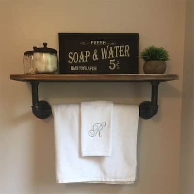 Industrial Pipe Shelving - 9.8"D x 24"W x 7.89"H