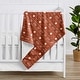 preview thumbnail 2 of 3, Rust White Boho Tribal Mudcloth Baby Receiving Security Swaddle Blanket Orange Woodland Bohemian Southwest Geometric Arrow Aztec