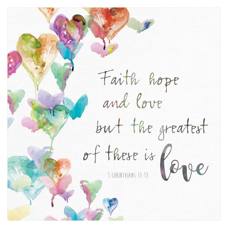 Faith Hope and Love by Carol Robinson Canvas Art Print