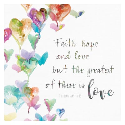 Faith Hope and Love by Carol Robinson Canvas Art Print