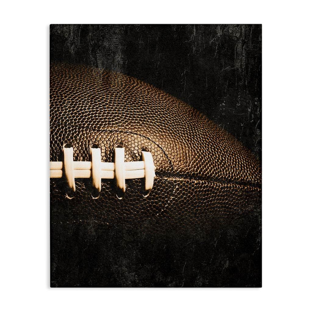 Stupell Rustic Football Close Up Canvas Wall Art Design By Kim Allen