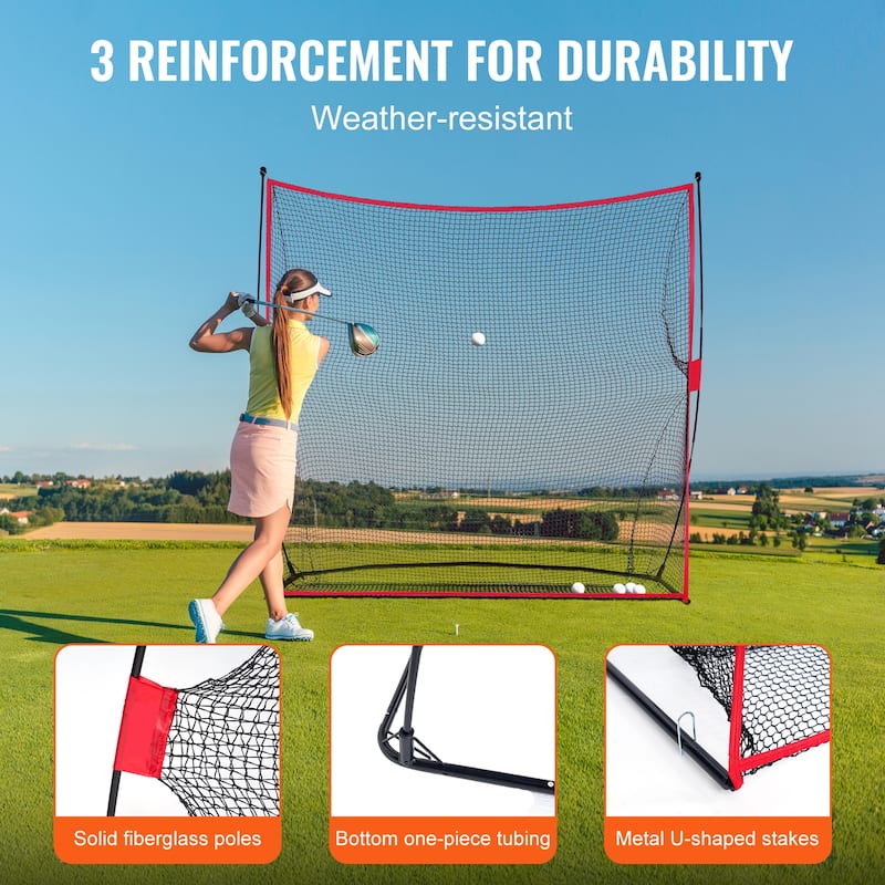 Golf Practice Hitting Net, Huge Personal Driving Range for Indoor or Outdoor Use, Portable Home Golf Aid Net