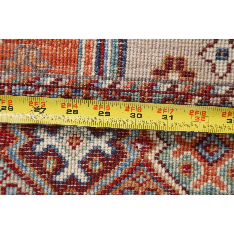 Vegetable Dye Super Kazak Oriental Wool Area Rug Hand-knotted Carpet - 6'7" x 9'8"