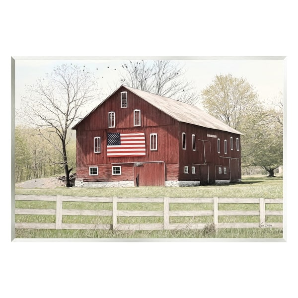slide 2 of 10, Stupell Patriotic Barn Flag Wall Plaque Art Design By Lori Deiter 15 x 10
