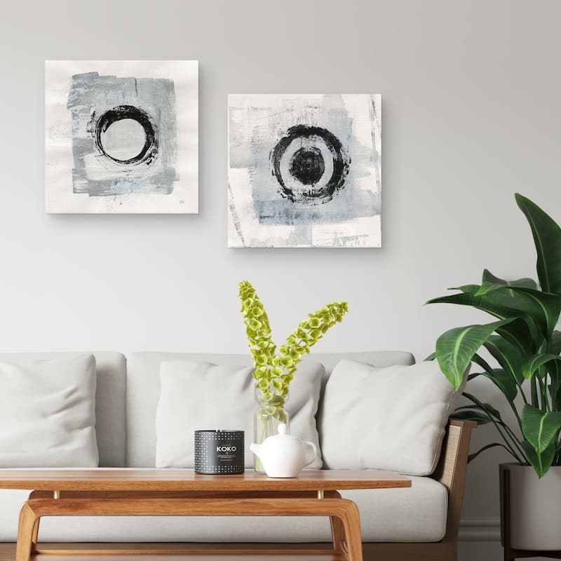 Zen Circle I, Zen Circle II by Melissa Averinos Canvas Art Prints