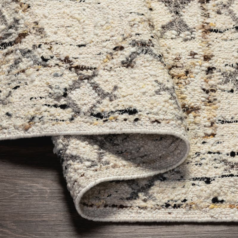 Surya Ishvi Handmade Bohemian Diamond Wool Area Rug