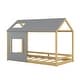 preview thumbnail 21 of 34, Modern Twin Pine House Bed with Roof, Window, Sturdy Construction