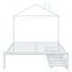 preview thumbnail 3 of 75, Metal Platform Bed with 2 Drawers, Bedroom Kids Bed Frame with House-Shaped Headboard Design and Support Slats, Easy Assembly