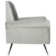 preview thumbnail 9 of 9, SAFAVIEH Mid-Century Modern Glam Mira Velvet Light Grey Club Chair - 32" W x 29" D x 37" H