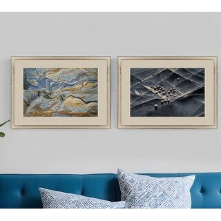 Set Of Two Geometry Silver Framed Print Wall Art - Bed Bath & Beyond ...