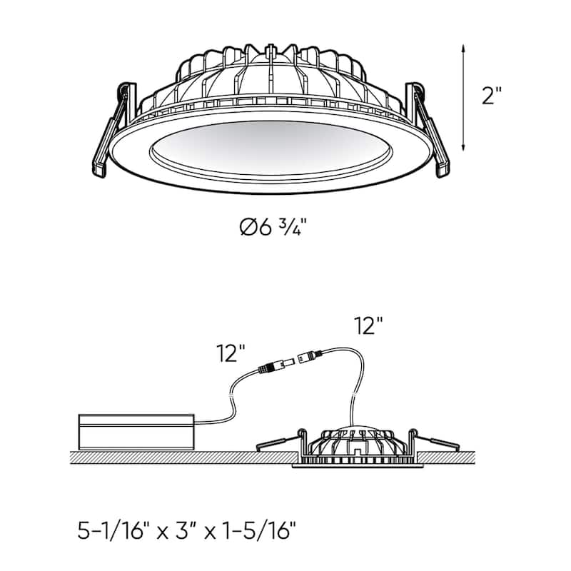 DALS 6 Inch Round Recessed Indirect LED Light - 6"