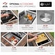 preview thumbnail 9 of 8, 20" Dual-Mount Stainless Steel Insulated Ice Chest Workstation Sink with Dura-Tek Handmade
