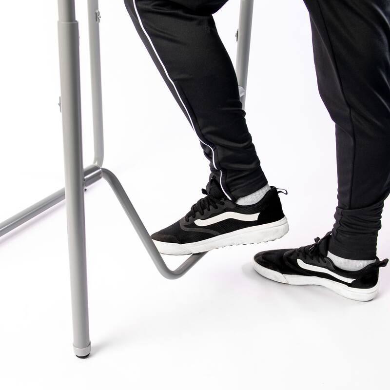 Height Adjustable Kid Desk with Swinging Footrest Bar