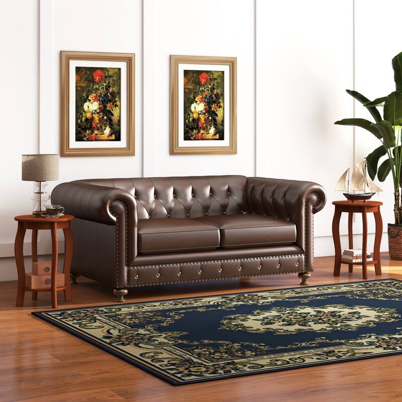 15 Inch 2-Tier Round End Table with Storage Shelf