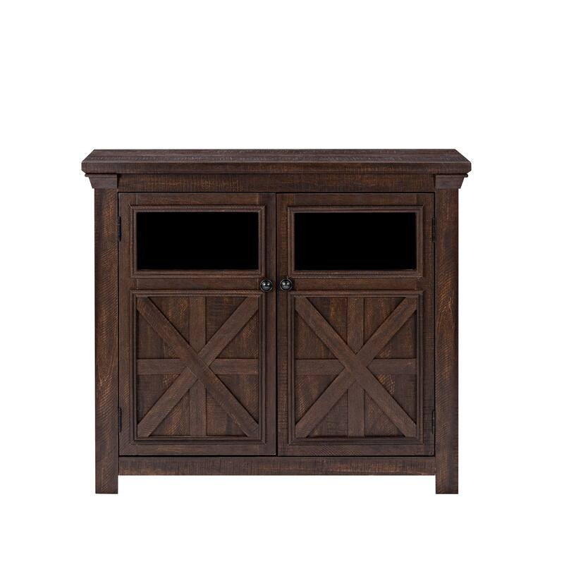 Farmhouse Buffet Cabinet with Adjustable Shelf & Metal Handles for Dining Room Storage