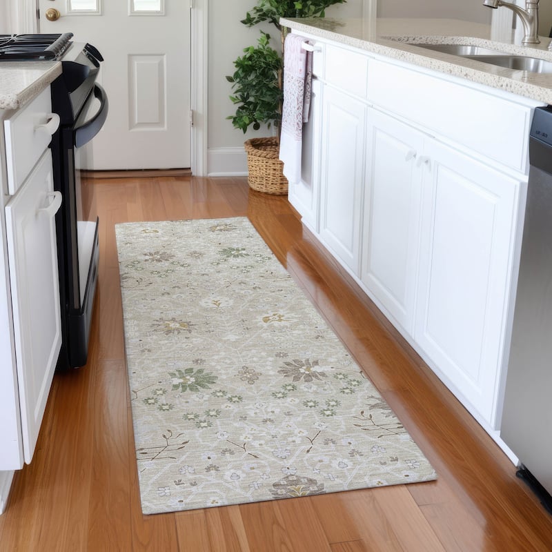 Premium Washable Super Soft Traditional Oushak Mayfield Rug - Beige - 2'3" x 7'6"