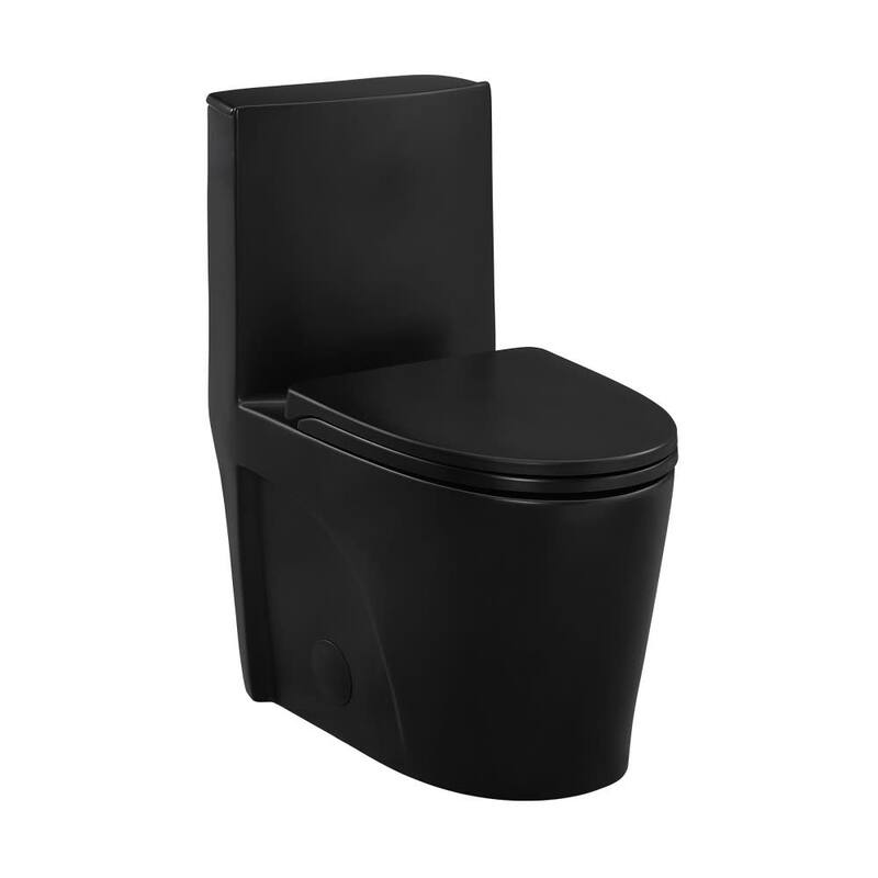 Swiss Madison SM-1T0808 St. Tropez 1.28 GPF One Piece Elongated Toilet - Matte Black