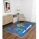 preview thumbnail 4 of 5, Kids Collection Discover the World Navy Area Rug